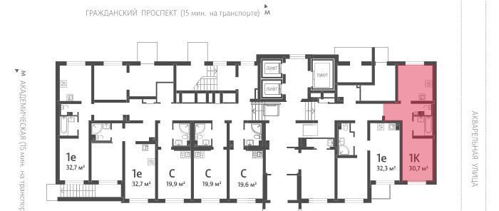 квартира г Санкт-Петербург метро Академическая ЖК «Ручьи» фото 2