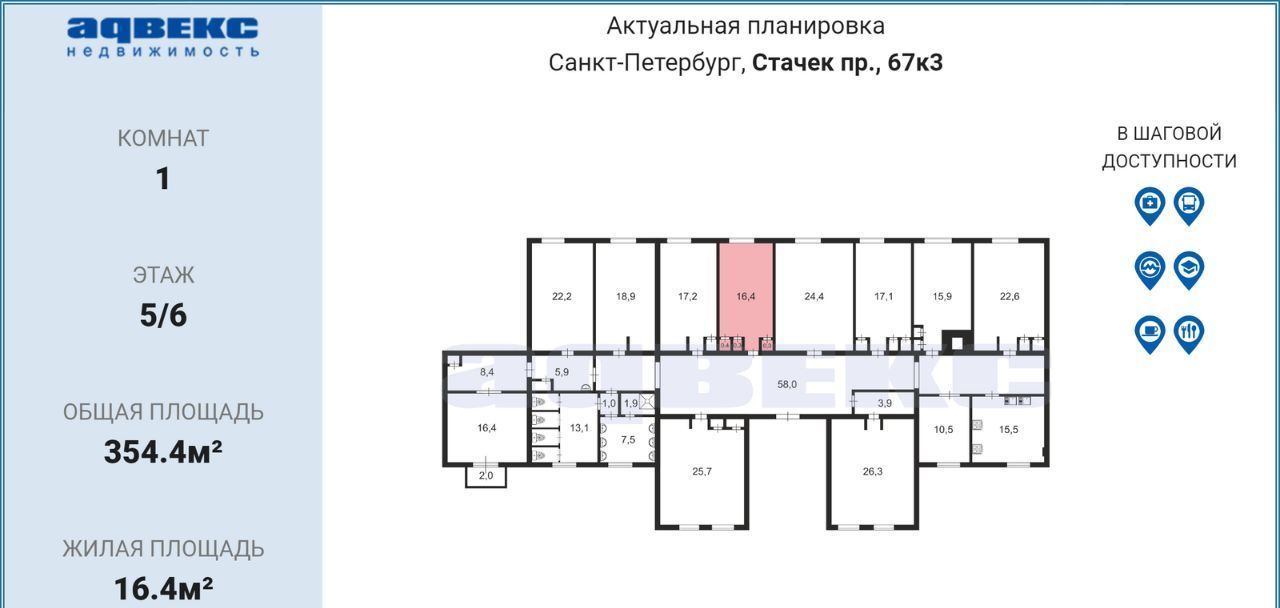 комната г Санкт-Петербург метро Автово пр-кт Стачек 67к/4 фото 2