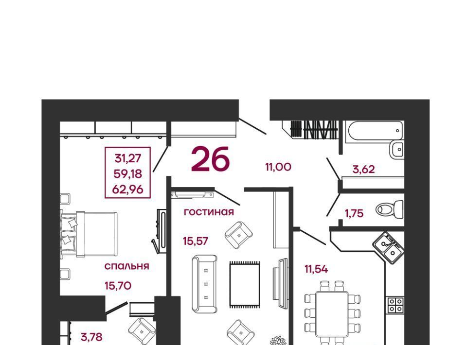 квартира г Пенза р-н Октябрьский ул Леонова с 4 фото 1