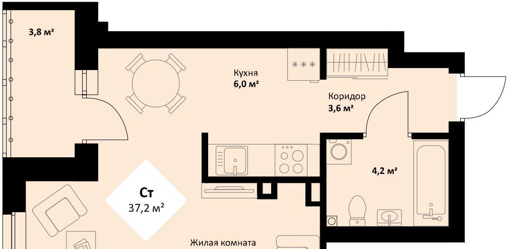 квартира г Екатеринбург пр-кт Космонавтов 108/2 Проспект Космонавтов фото 1