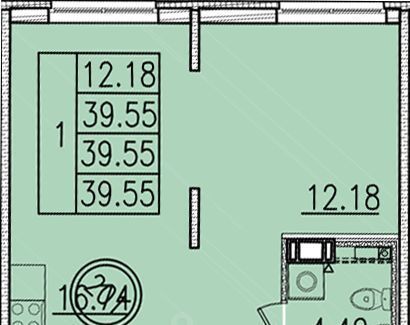 квартира г Санкт-Петербург п Шушары ЖК «Образцовый квартал 13» метро Купчино фото 2