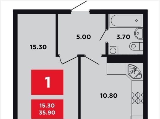 квартира г Краснодар р-н Прикубанский ул им. Мурата Ахеджака 12к/2 фото 1