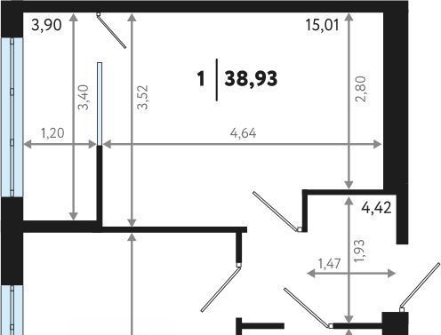 квартира г Тюмень р-н Ленинский ул Газопромысловая 1к/2 фото 2