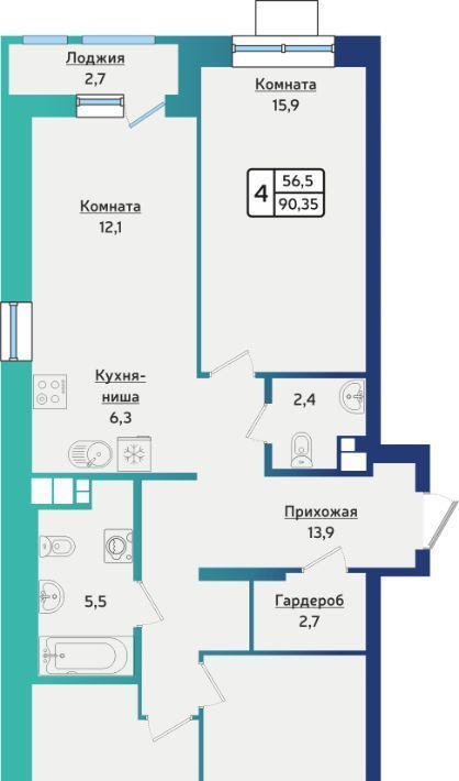 квартира г Ижевск р-н Индустриальный ул 40 лет Победы 123 фото 1