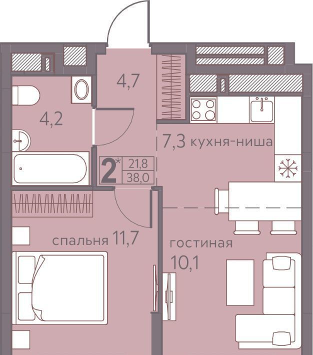 квартира г Пермь р-н Мотовилихинский ул Серебристая 5 фото 1