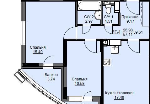 квартира городской округ Щёлково Соболевка мкр, Соболевка жилой комплекс, к 7, Щёлковская фото 1