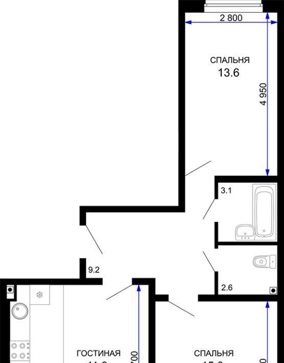 квартира г Краснодар р-н Прикубанский ул Домбайская 57к/9 фото 1