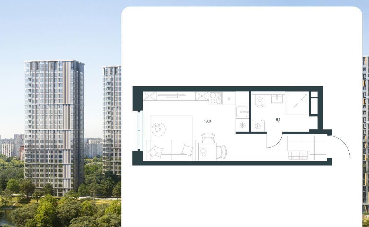 квартира г Москва метро Тушинская ш Волоколамское 81/2с 3 фото 1