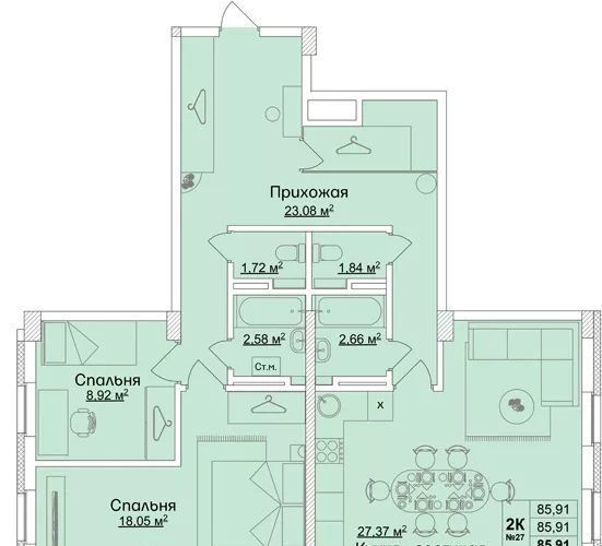 квартира р-н Кстовский г Кстово Автозаводская, Город Чемпионов жилой комплекс фото 1