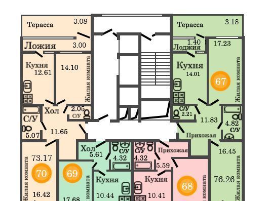 квартира г Калининград р-н Центральный ул Генерал-фельдмаршала Румянцева 7 фото 2