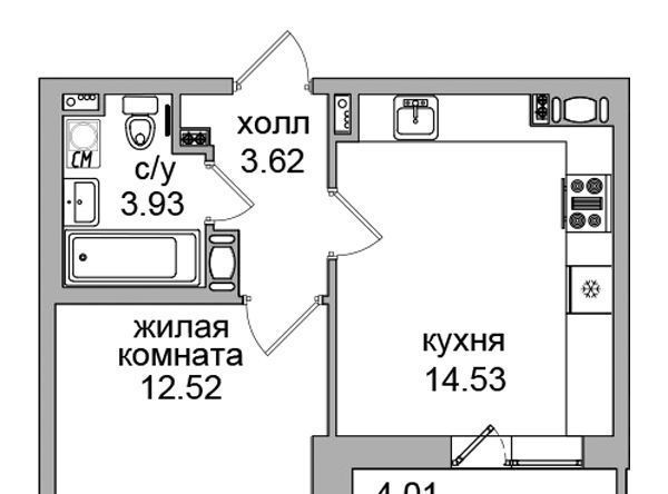 квартира г Санкт-Петербург п Парголово ул Фёдора Абрамова метро Парнас фото 1