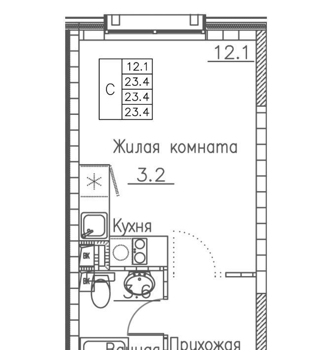 квартира г Владивосток р-н Ленинский ЖК «Гринхилс» фото 1