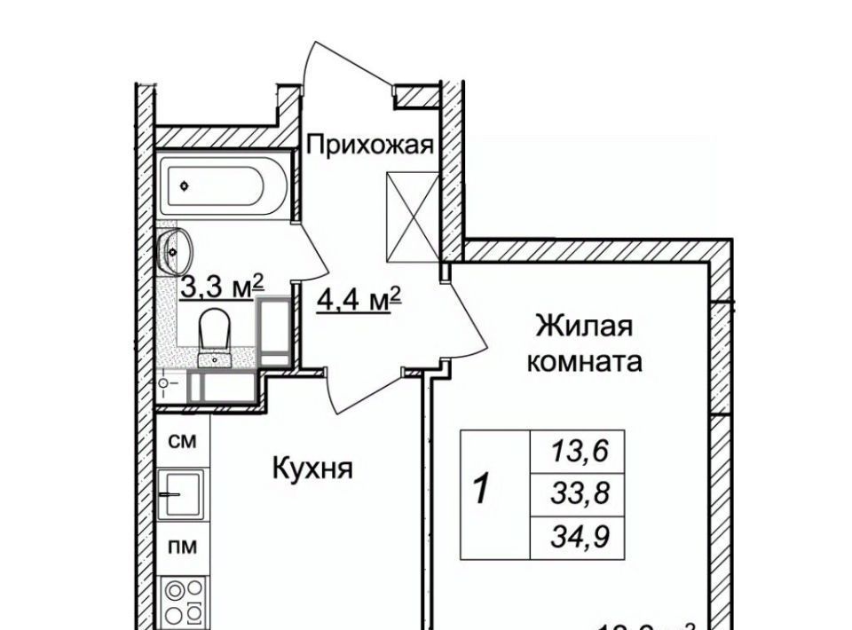 квартира г Нижний Новгород Горьковская ЖК «Новая Кузнечиха» 9 фото 1