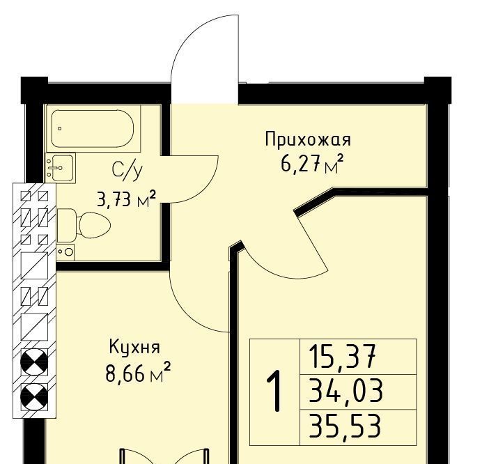 квартира г Калининград р-н Московский ул Аллея смелых 204к/1 фото 1