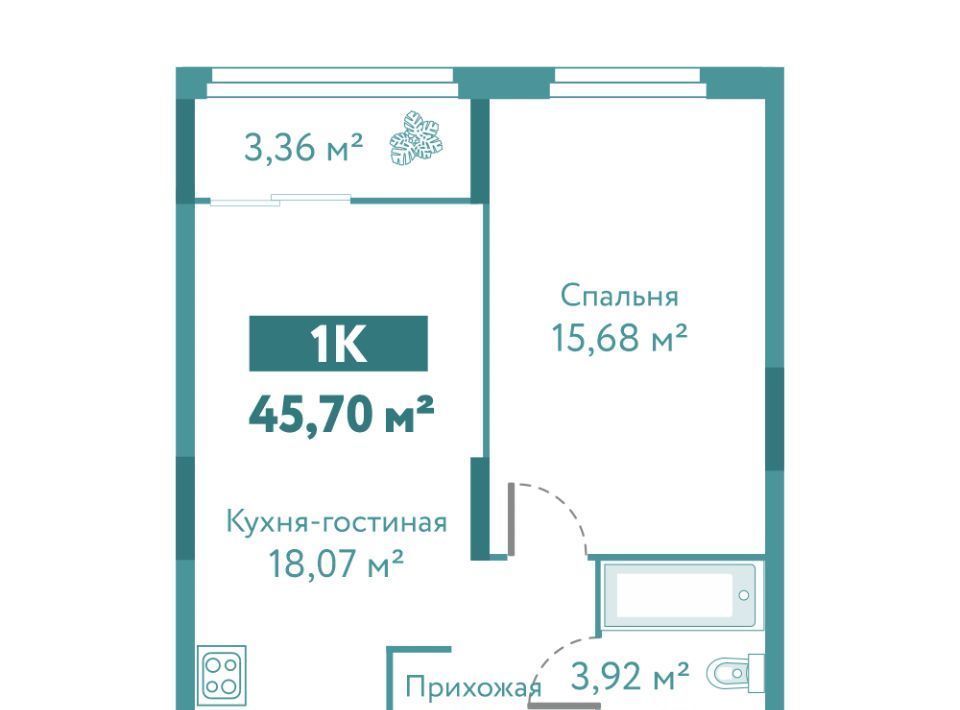 квартира г Тюмень р-н Ленинский ул Павла Никольского 10к 1 блок 2 фото 1