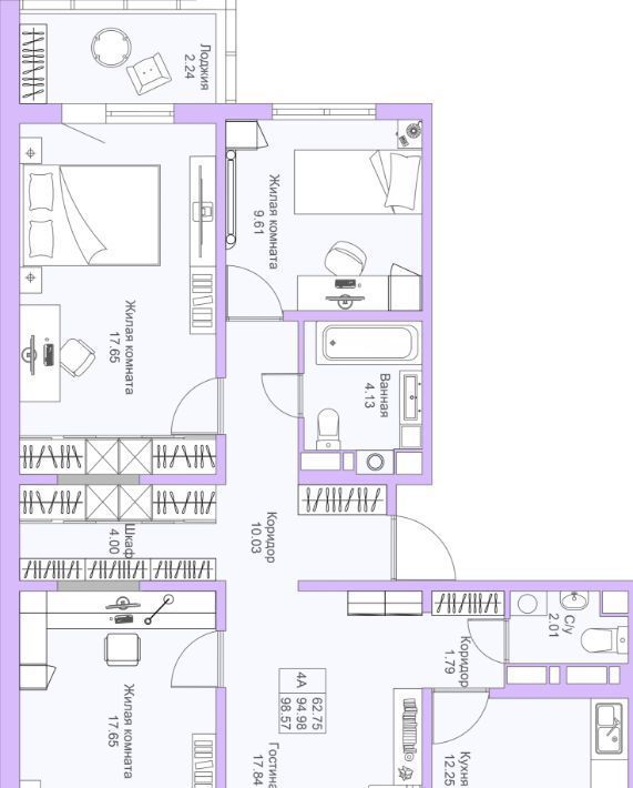 квартира г Казань метро Горки ул Рашида Нежметдинова 11к/2 фото 1