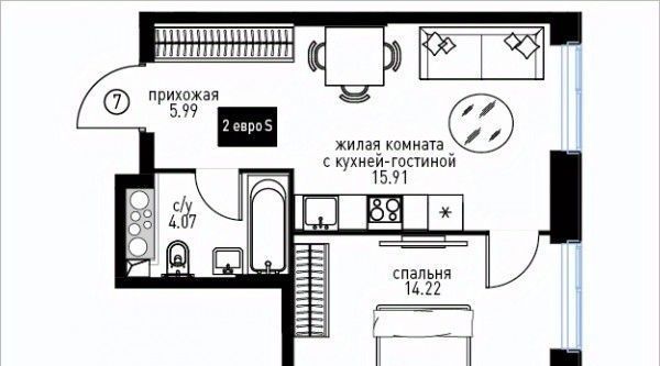 квартира г Москва метро Мичуринский проспект пр-кт Мичуринский 45 фото 1