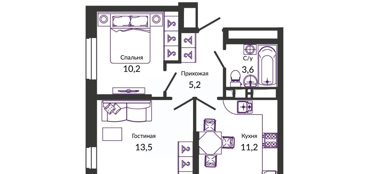 квартира г Краснодар р-н Прикубанский ул им. Героя Георгия Бочарникова 2/1 фото 1