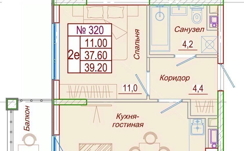 квартира р-н Анапский с Сукко ул Мирная 9к/1 муниципальное образование, Анапа фото 1