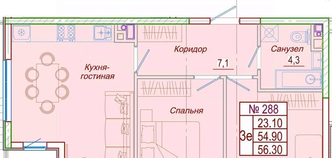 квартира р-н Анапский с Сукко ул Мирная 9к/3 муниципальное образование, Анапа фото 3