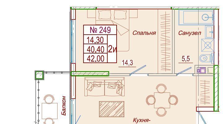 квартира р-н Анапский с Сукко ул Мирная 9к/1 муниципальное образование, Анапа фото 2