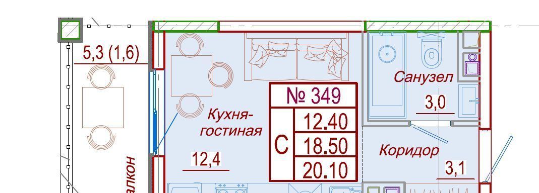 квартира р-н Анапский с Сукко ул Мирная 9к/3 муниципальное образование, Анапа фото 3