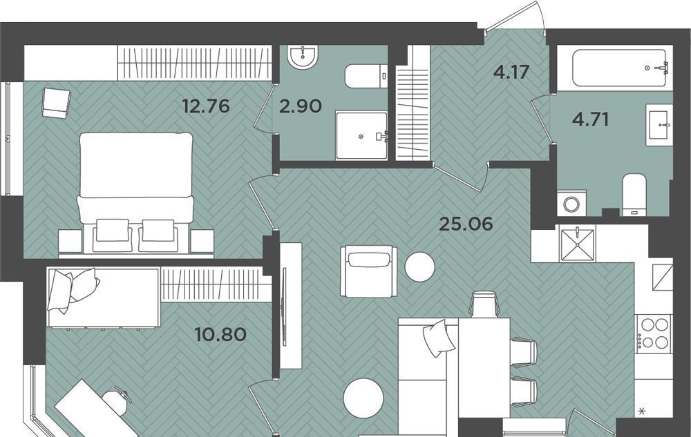 квартира г Калининград р-н Московский ул Интернациональная 18 фото 1