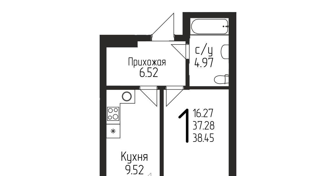 квартира г Уфа р-н Кировский ул Бородинская 19/1 фото 1