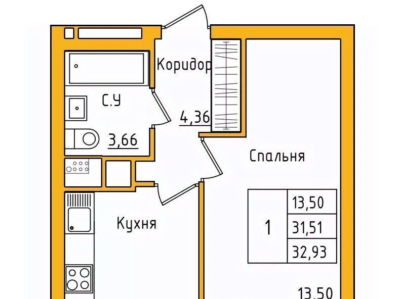 квартира г Уфа р-н Калининский ул Летчика Кобелева 5/1 фото 1