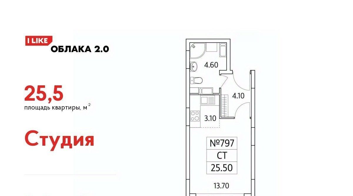 квартира г Люберцы ЖК «Облака 2.0» Жулебино фото 1