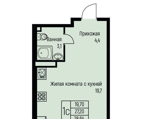 квартира г Краснодар п Березовый Эко-квартал Nova Vita муниципальное образование фото 1