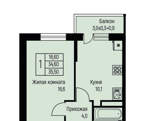 квартира г Краснодар п Березовый Эко-квартал Nova Vita муниципальное образование фото 1