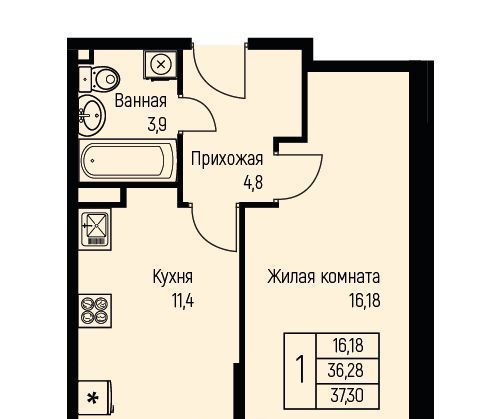 квартира г Краснодар п Березовый Эко-квартал Nova Vita муниципальное образование фото 1