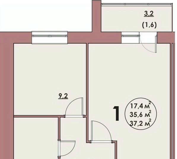 квартира г Волжский 37-й микрорайон ул С.Р. Медведева 41/1 фото 1