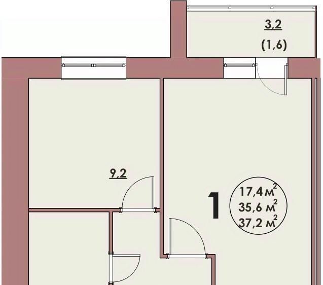 квартира г Волжский 37-й микрорайон ул С.Р. Медведева 41/4 фото 1