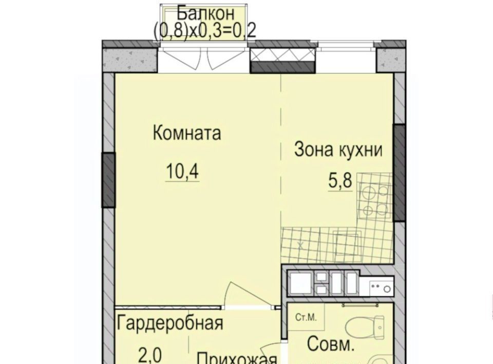 квартира г Казань ЖК «Ферма-2» Проспект Победы, жилмассив фото 1