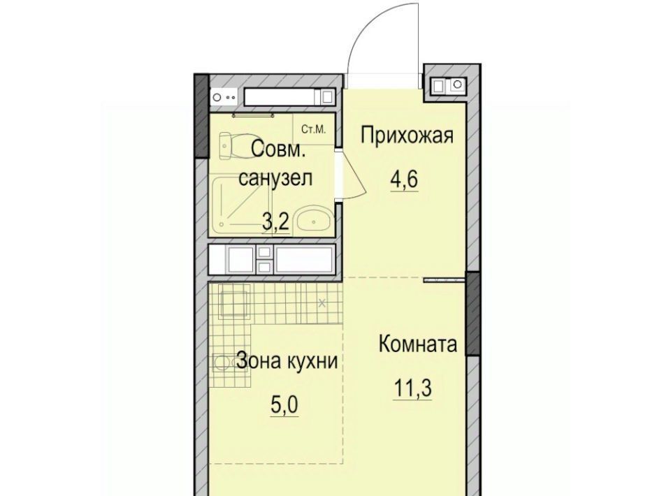 квартира г Казань ЖК «Ферма-2» Проспект Победы, жилмассив фото 1