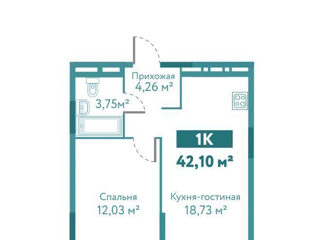 квартира г Тюмень р-н Ленинский Лесобаза ЖК «Акватория» фото 1