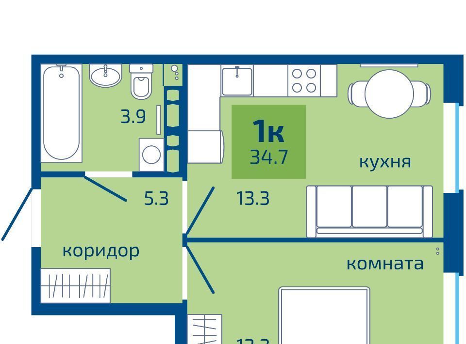 квартира г Пермь р-н Мотовилихинский ЖК «Патриот» Вышка II мкр фото 1