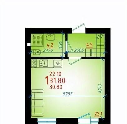 квартира р-н Тахтамукайский аул Новая Адыгея ул Бжегокайская 90/2к 13 Старобжегокайское с/пос, аул фото 1