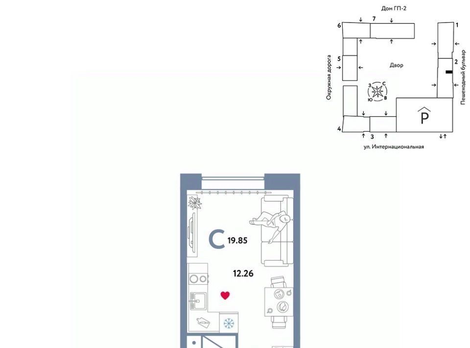 квартира г Тюмень р-н Калининский ул Интернациональная 199к/9 фото 1