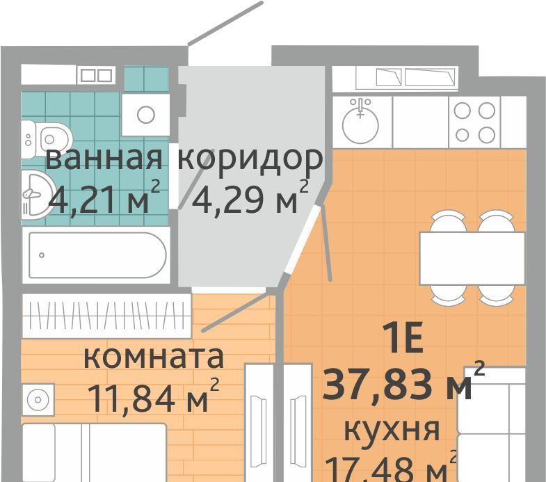 квартира г Екатеринбург р-н Верх-Исетский ВИЗ жилрайон, Семейный квартал Дружный жилой комплекс фото 1