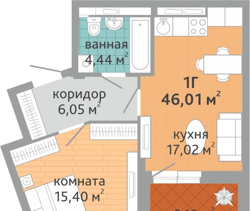 квартира г Екатеринбург р-н Верх-Исетский ВИЗ жилрайон, Семейный квартал Дружный жилой комплекс фото 1