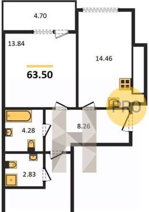 квартира г Калининград р-н Ленинградский ул Арсенальная 31к/2 фото 4