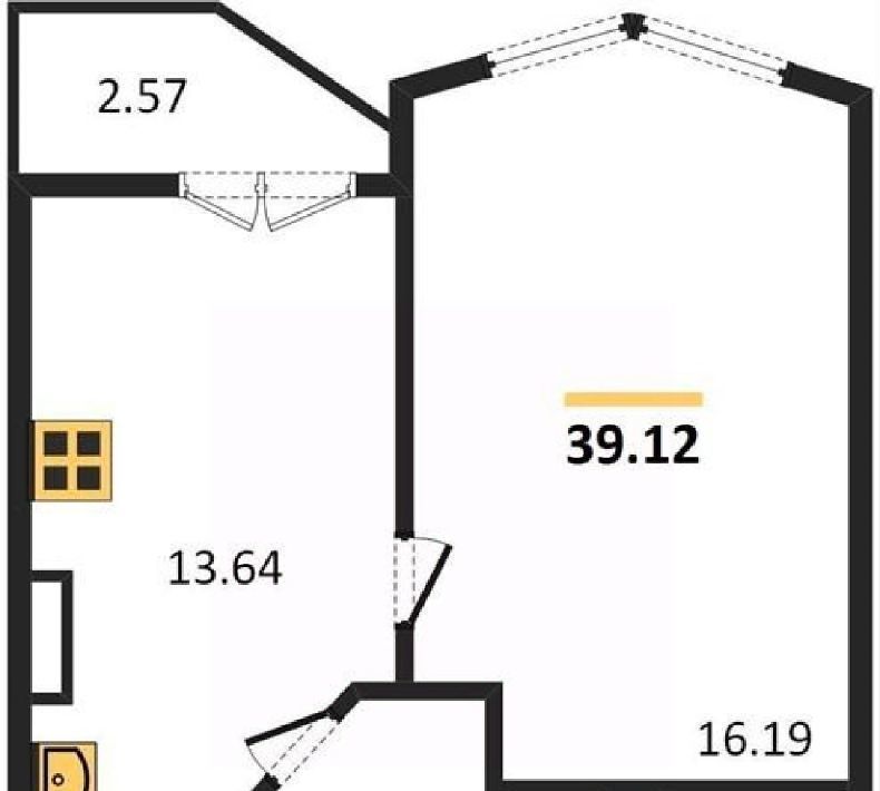 квартира г Калининград р-н Московский ул Батальная 104 фото 11