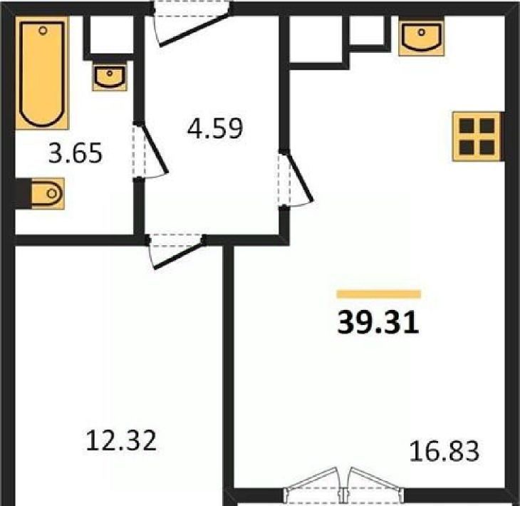 квартира г Калининград р-н Московский дом на Батальной фото 12