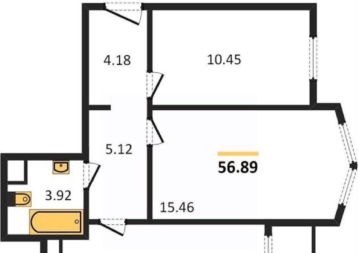 квартира г Калининград р-н Московский ул Батальная 104 фото 11