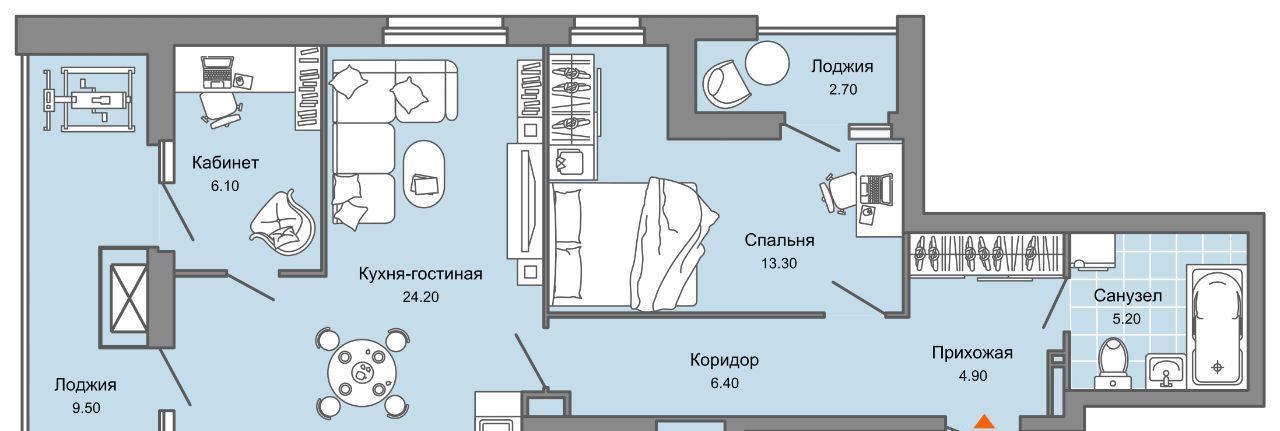 квартира г Пермь р-н Дзержинский ул Дзержинского 31а фото 1