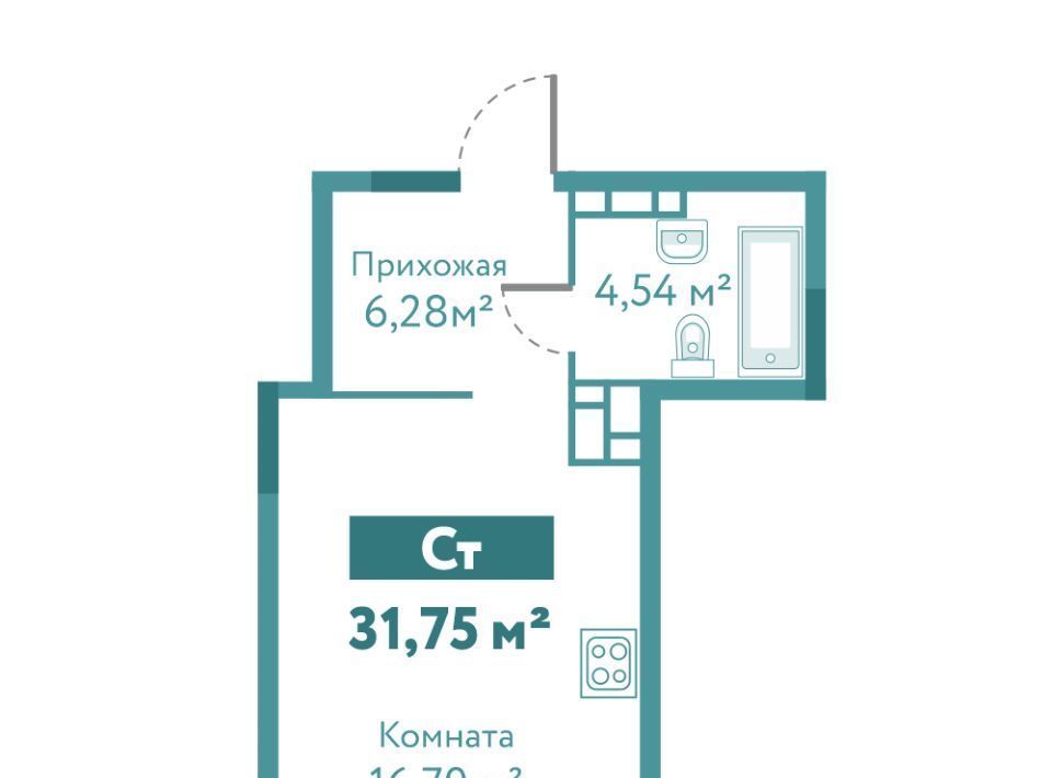 квартира г Тюмень р-н Ленинский ул Павла Никольского 10к 1 блок 1 фото 1