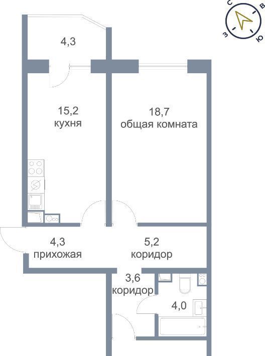 квартира городской округ Солнечногорск д Голубое б-р Парковый 2к/3 Нахабино фото 1